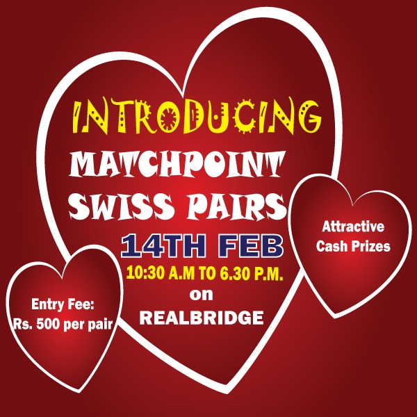 *NEW* Matchpoint Swiss Pairs Tournament - Bridge From Home
